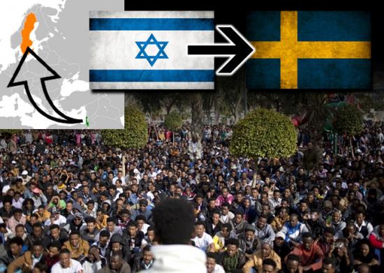 Izraelskie Ministerstwo Spraw Zagranicznych potwierdziło, że eksportuje nielegalnych afrykańskich imigrantów do Szwecji płacąc każdemu $3500, pod warunkiem że nie wrócą do Izraela. Dlaczego nie eksportują ich spowrotem do Afryki???