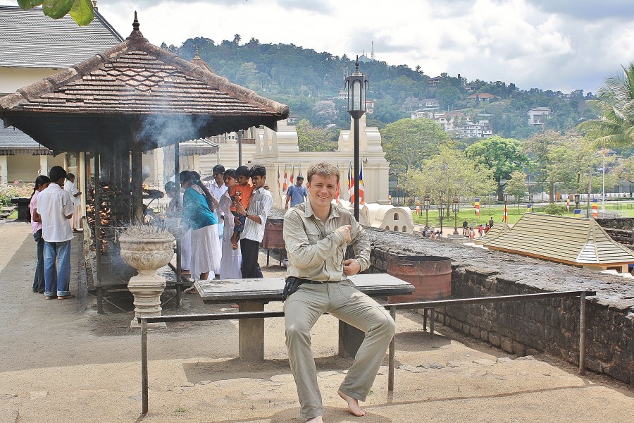 At the Temple of the Tooth in Kandy. Sri Lanka.