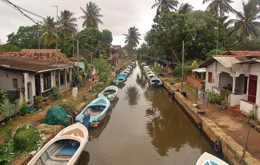 Kanał Holenderski w Negombo. Sri Lanka.