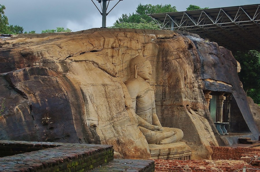 Buddha statues of Gal Vihara in the ancient city of Polonnaruwa. Sri Lanka.