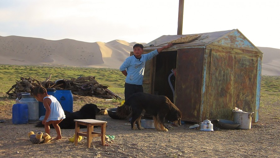 View from the Gobi Desert. Mongolia.