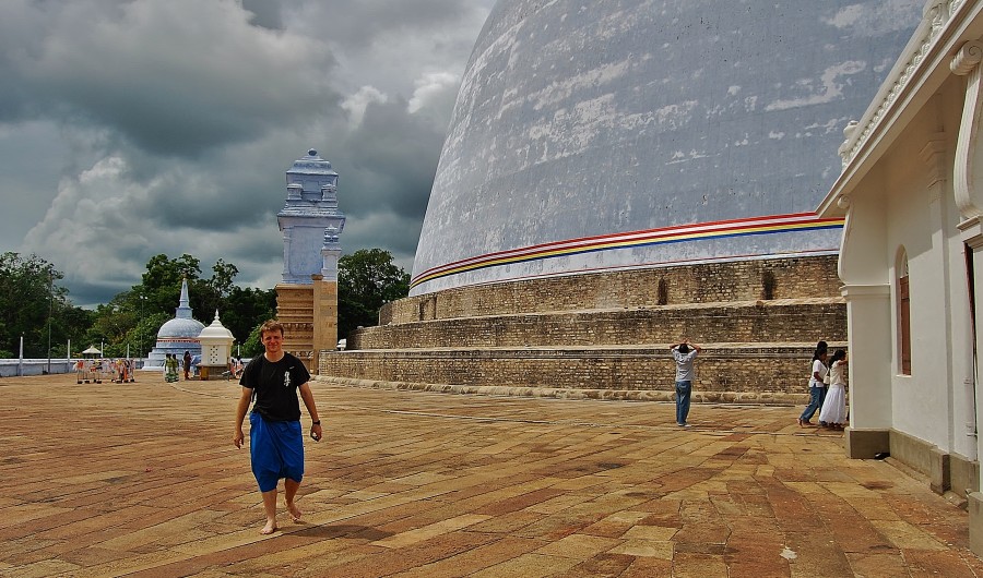 In the area of Ruvanvelisaya Dagoba, Anuradhapura. Sri Lanka.