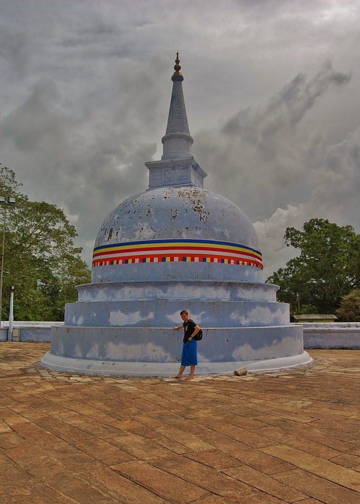 In the grounds of Ruvanvelisaya Dagoba, Anuradhapura. Sri Lanka.