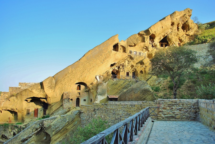 The rock town of Davit Gareja caves. Georgia.