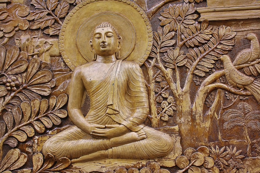 Buddha. Beautiful sculpture. Sri Lanka.