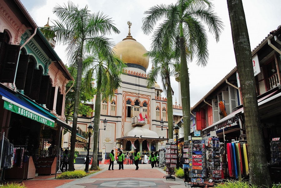 Meczet Sułtana w dzielnicy Kampong Glam. Singapur.