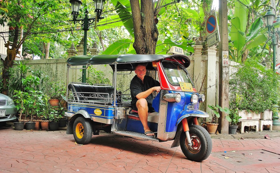 After I lost my job in England, I became a rickshaw driver in Thailand.