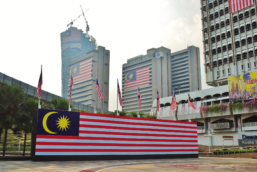 Malezyjski patriotyzm w Kuala Lumpur.