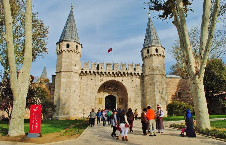 The main gate of the Topkapi Palace. Istanbul. Turkey.