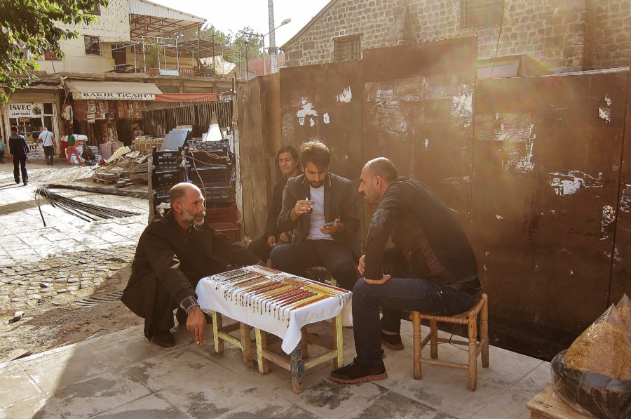 Kurdish men in Diyarbakir. Eastern Turkey.