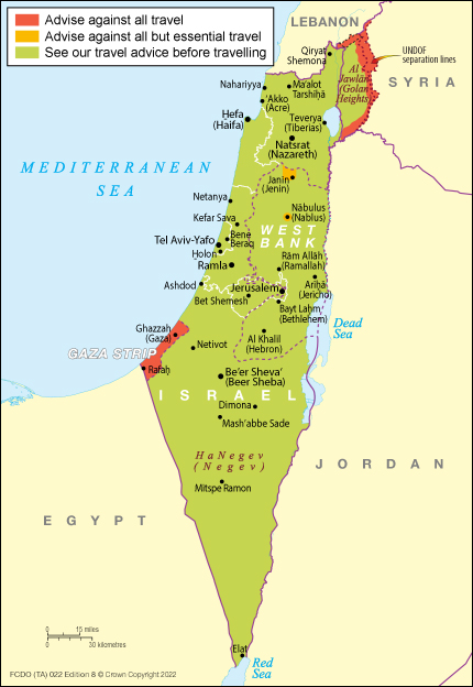 Mapa Izraela
