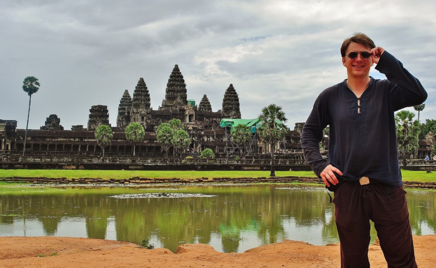 Przed Angkor Wat. Kambodża.