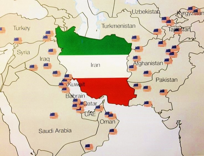 Bazy amerykańskie dookoła Iranu.