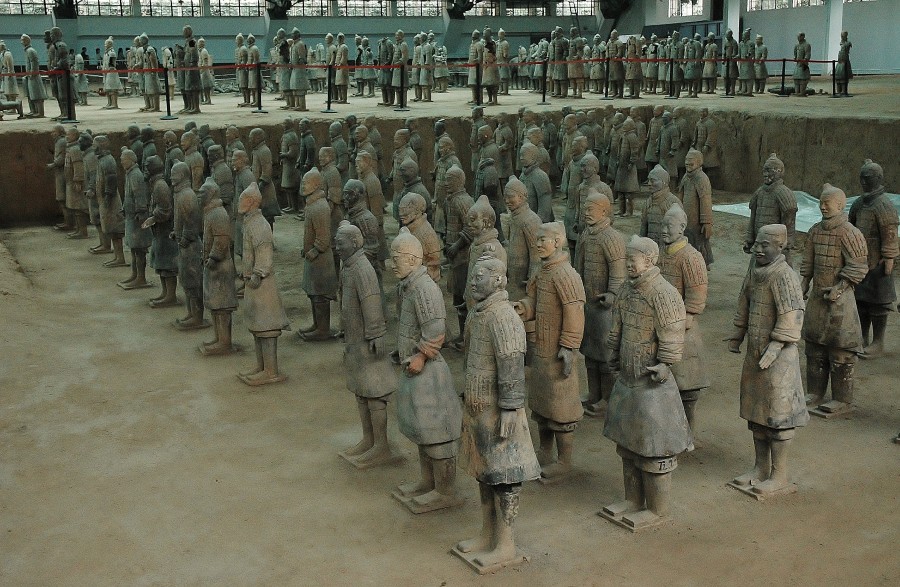 Armia Terakotowa, niedaleko miasta Xi'an w prowincji Shaanxi. Chiny.