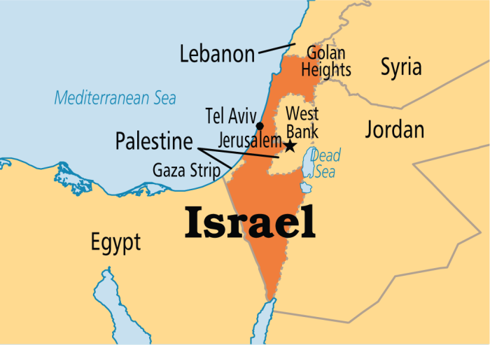 Podział Izraela mapa.