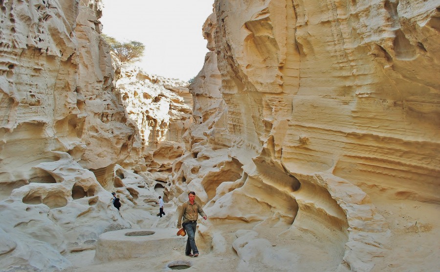 Fenomen przyrody. Kanion Char Kukh na wyspie Qeshm. Iran.