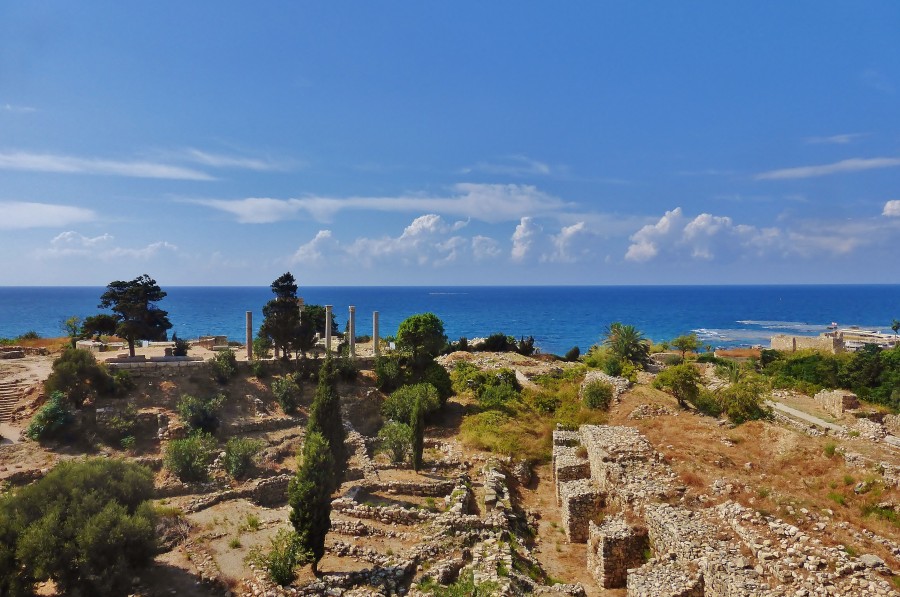 Beautiful Byblos, with the ruins and sea view.