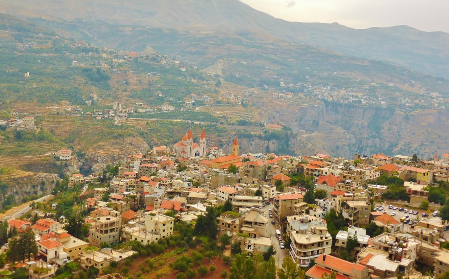 Lebanon; the view of Bcharre.