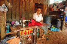 Kambodża - człowiek na wsi.