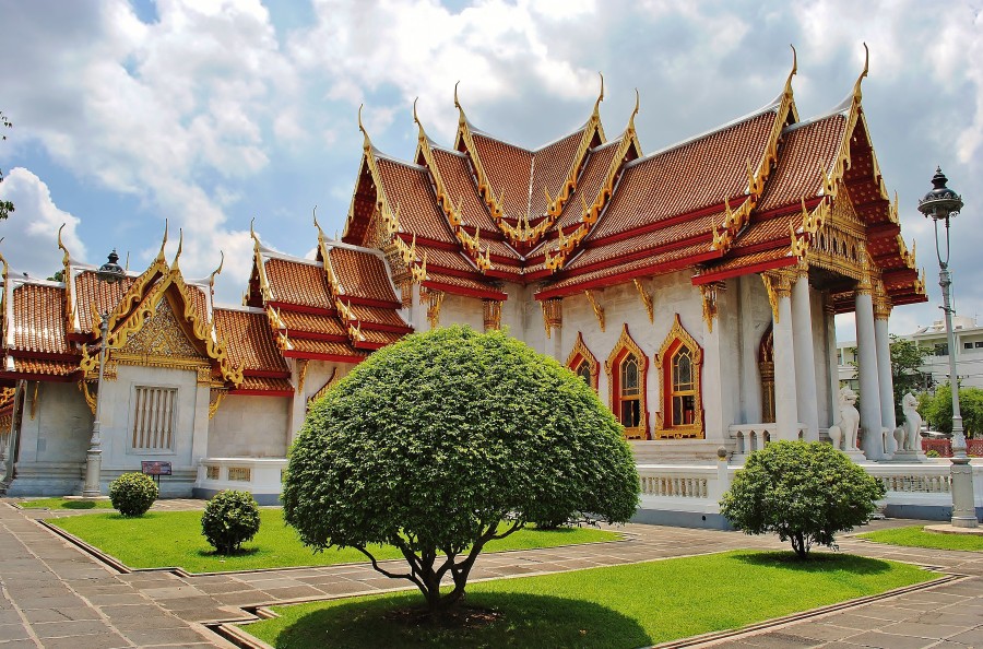 Świątynia Marmurowa (Wat Benchamabophit). Bangkok. Tajlandia.