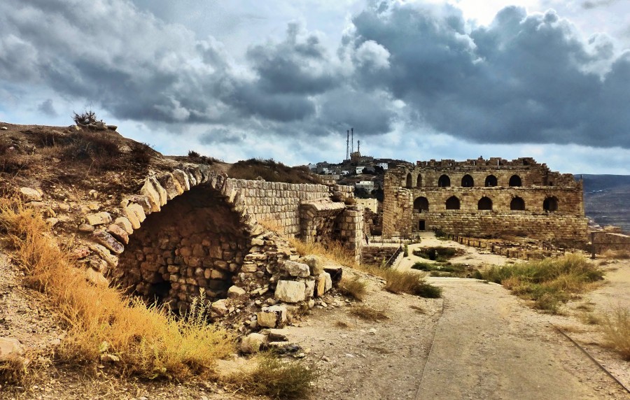 Karak castle, seen from the inside. Jordania.