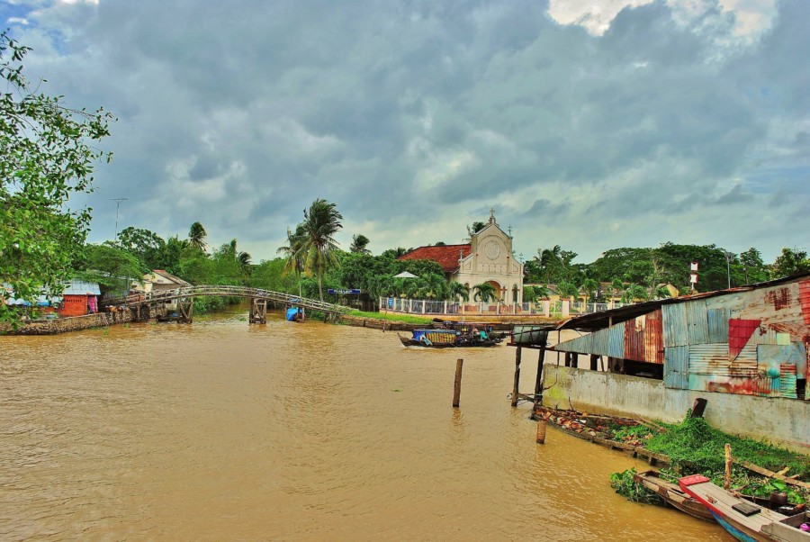 Delta rzeki Mekong. Wietnam.