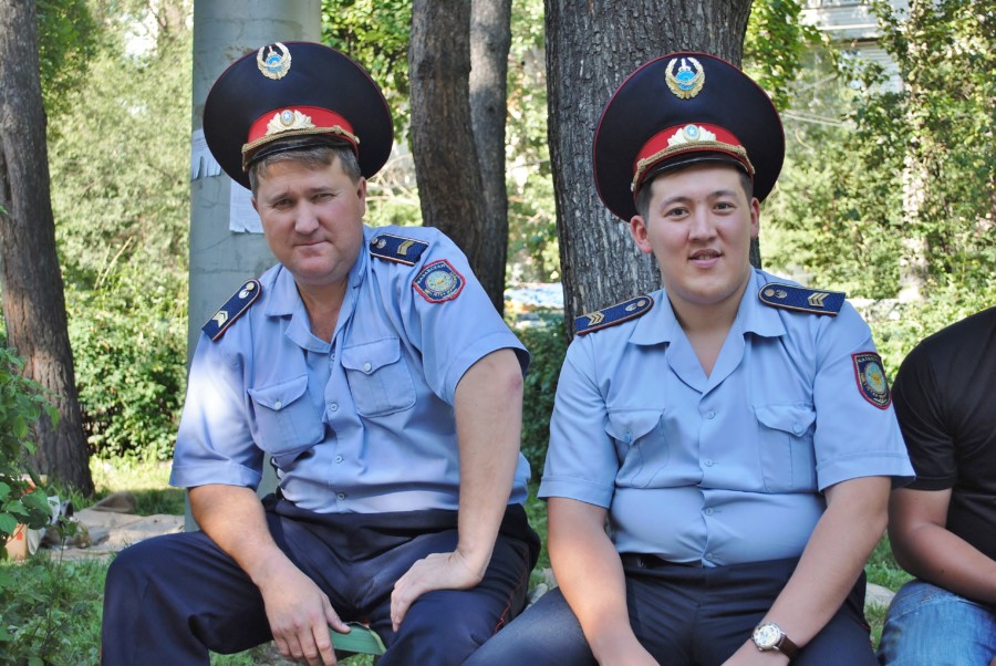 Policja w Kazachstanie.