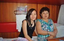 Kazachstan - kobiety, które spotkałem w pociągu.