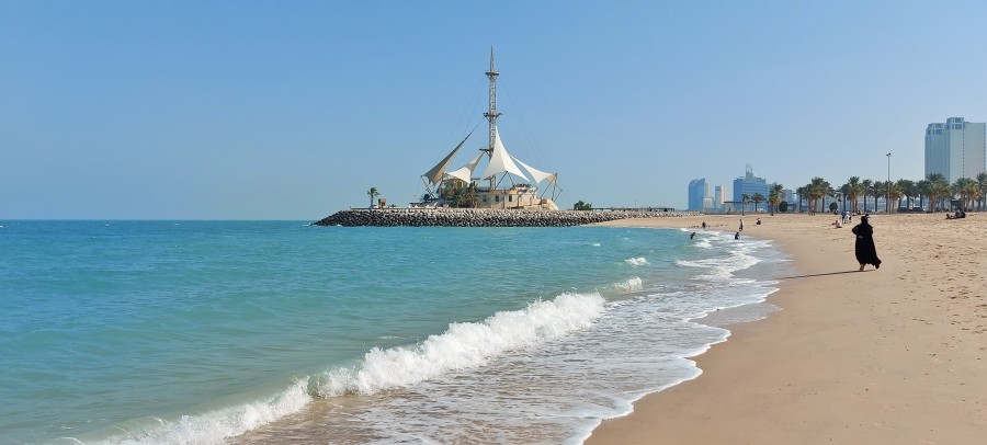 Salmiya, Kuwejt. Plaża Marina.