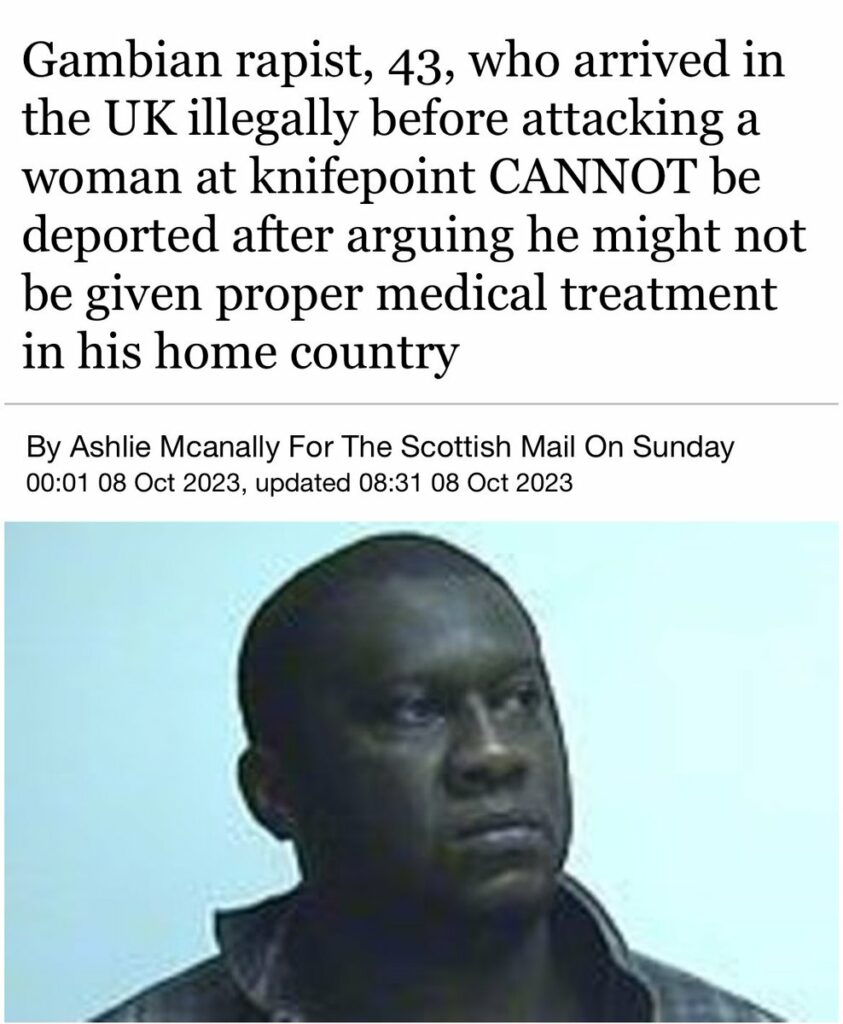 Gambian rapist Scotland