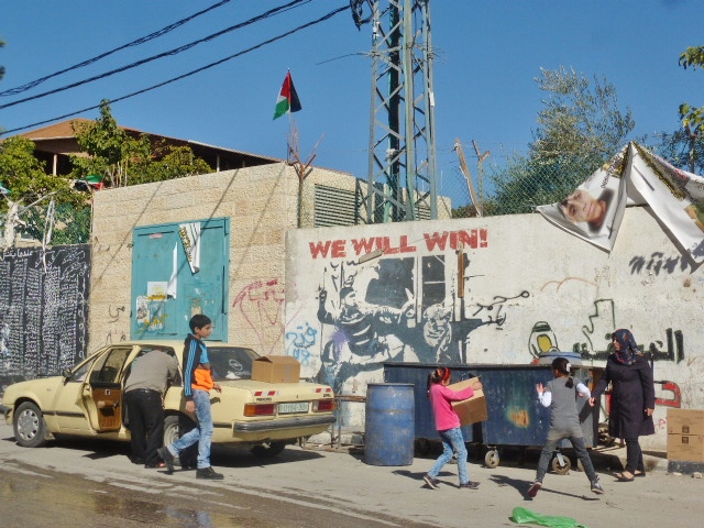 Bethlehem, Palestine. The fighting spirit among the Palestinians is strong, but Israel is stronger.